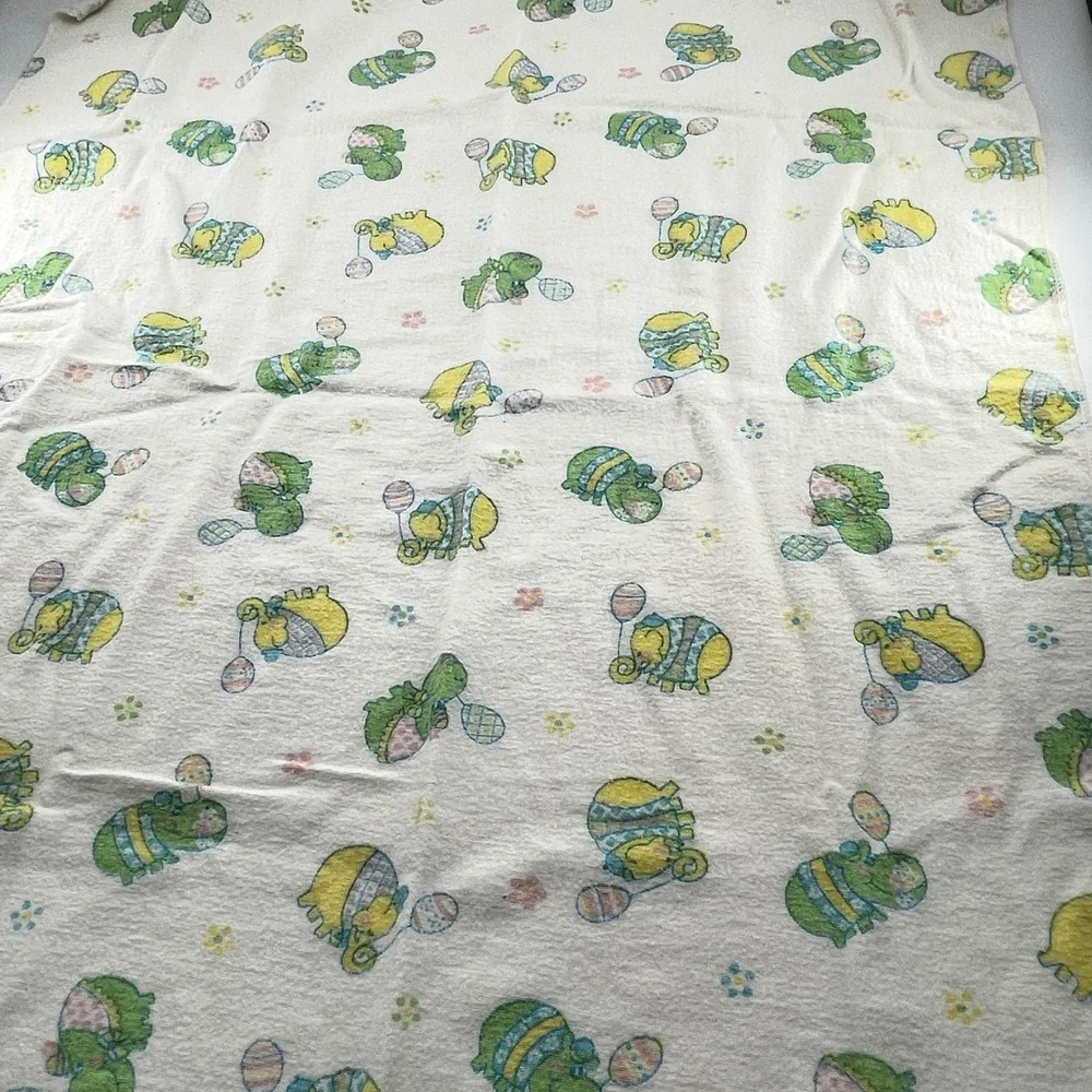 Baby Care Receiving Blanket Set 2 Pack Vintage Teddy Bear Elephant 30x40 Cotton